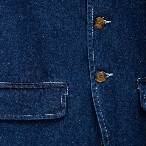 POP Trading Company Hewitt Suit Jacket Rined Denim POPSS24 Degli Uberti